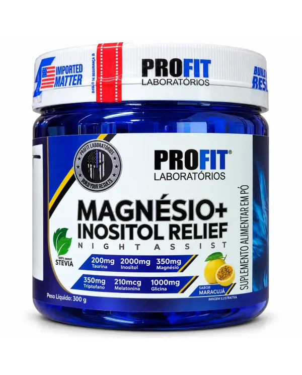 Profit Laboratórios Magnésio+ Inositol Relief Night Assist 300g Sabor Maracujá