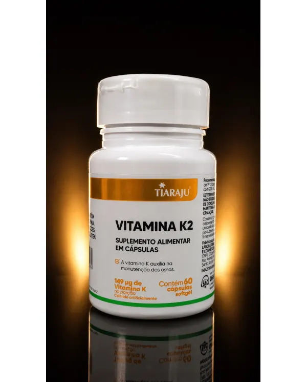 Vitamina K2 Tiaraju 149mcg 60 Cápsulas Softgel - Menaquinona-7 MK7