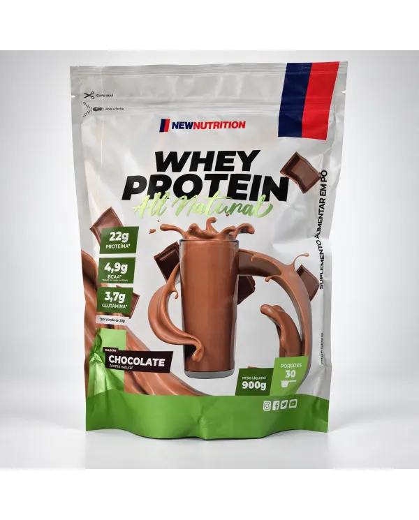 New Nutrition Whey Protein All Natural Concentrado 900g