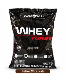 Whey Turbo Black Skull 907g - Ganho de Massa e Recuperação Muscular