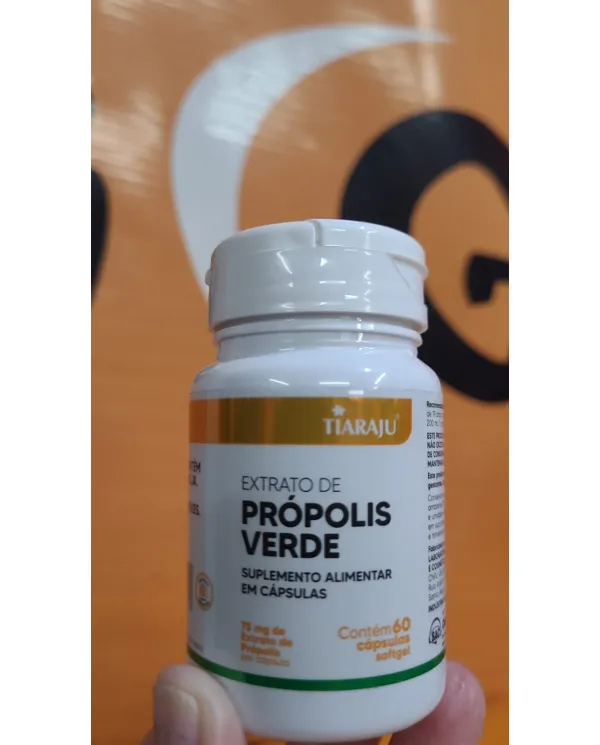 Extrato de Própolis Verde Tiaraju 75mg | 60 Cápsulas Softgel