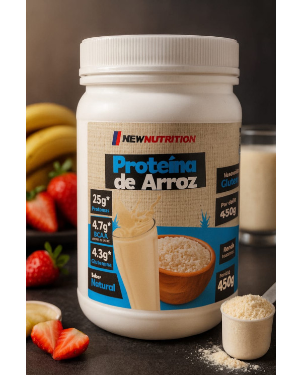 Proteína do Arroz 450g Natural (Rice Protein) - NewNutrition