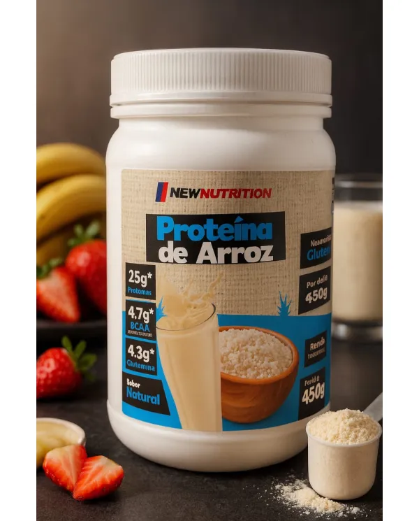 Proteína do Arroz 450g Natural (Rice Protein) - NewNutrition