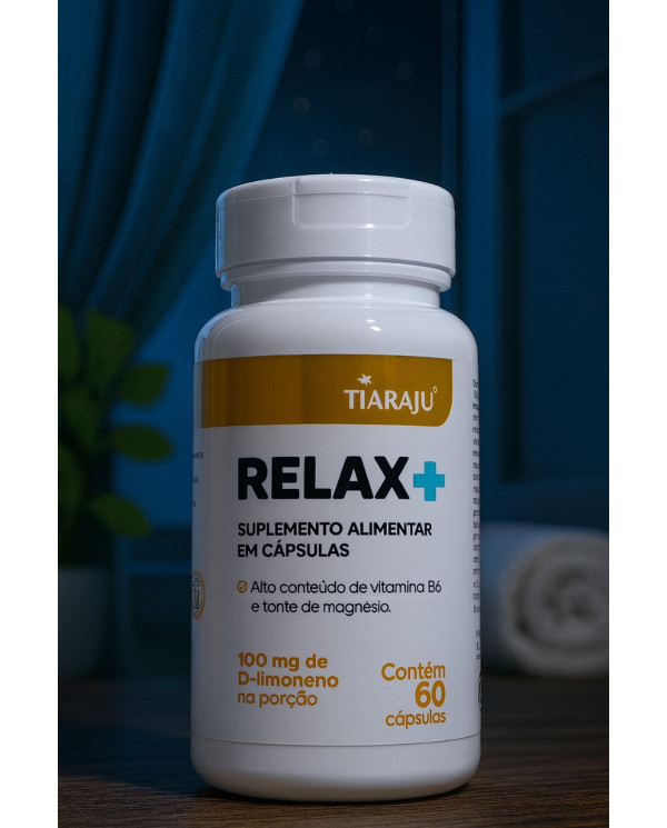 Relax+ Tiaraju 60 Cápsulas – Suplemento com Magnésio, Vitamina B6 e D-Limoneno