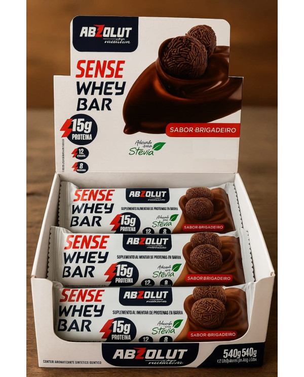 Sense Whey Bar Caixa com 12 unidades - Absolut Nutrition