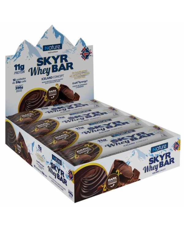 Skyr Whey Bar caixa com12 unidades (SEM  açúcar, glúten, sabores artificiais)