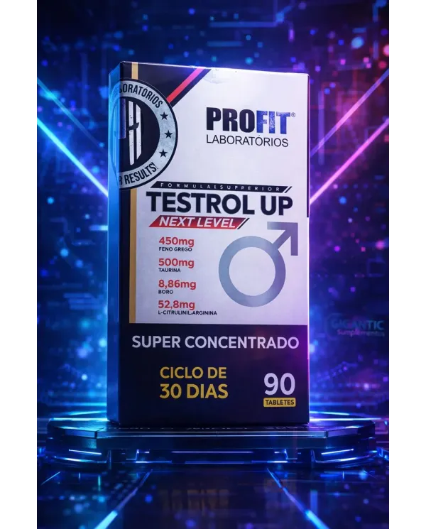Testrol Up Next Level Profit Labs 90 Tabletes Suplemento Vitamínico Mineral Masculino