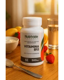 Vitamina B12 500mg 60 Cápsulas Nutrivale Natural – Suplemento Alimentar