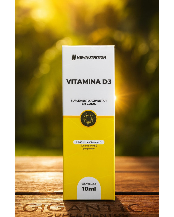 Vitamina D3 NewNutrition – 10ml (Suplemento em Gotas – 2000 UI por porção)
