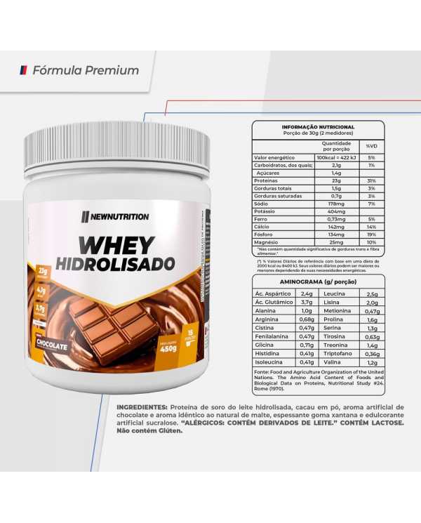 Whey Protein Hidrolisado 450g - Newnutrition