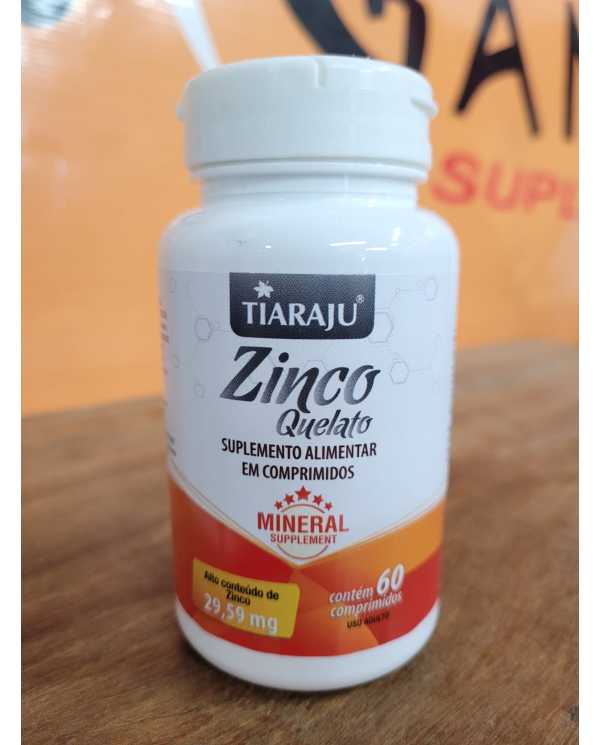 Zinco 29,59mg  60 comp(Alta concentração de ZINCO) - Tiaraju