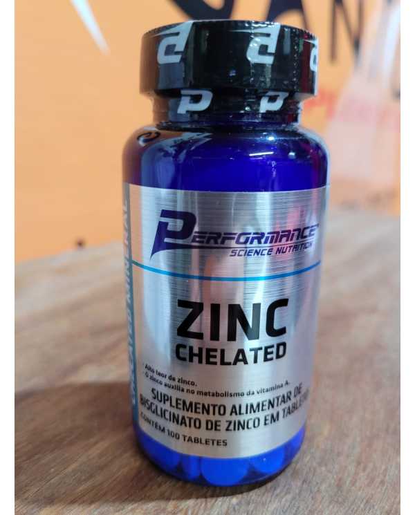Chelated Zinc (Zinco Quelato) 100 Tabletes Performance