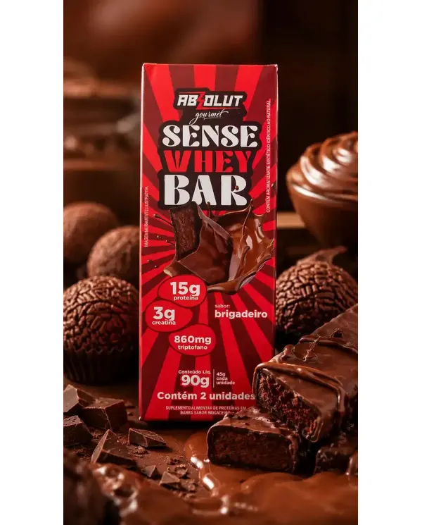 Absolut Nutrition Sense Whey Bar – Barra de Proteína com Creatina e Triptofano 90g (2 unidades de 45g)