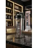 Coqueteleira Black Skull Heavy Sports Nutrition 750ml cor Fumê com escala graduada e tampa trava