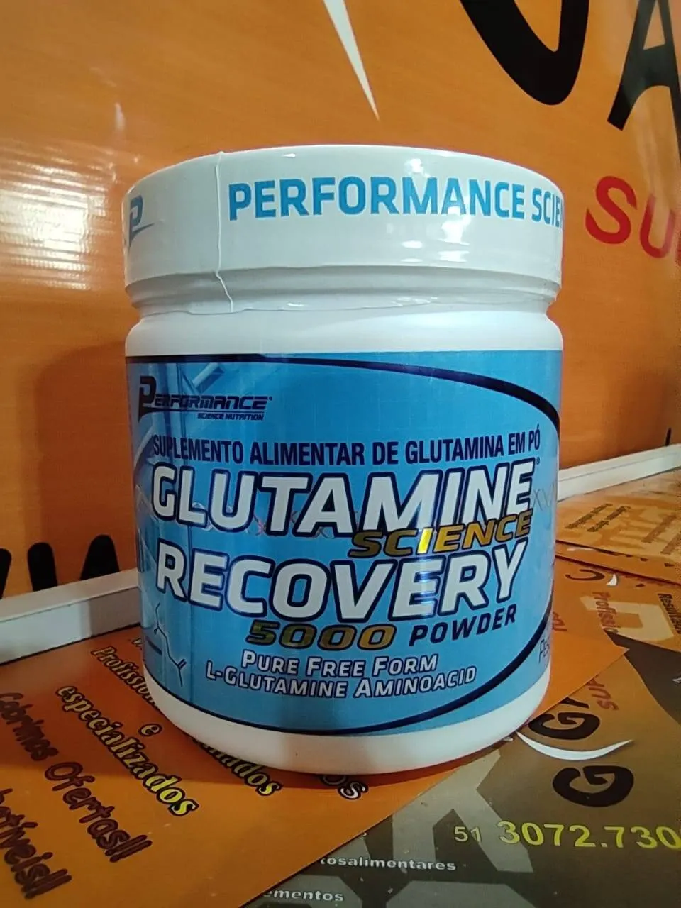 Glutamine Science Recovery 300g – Suplemento Alimentar Performance, Sem Sabor